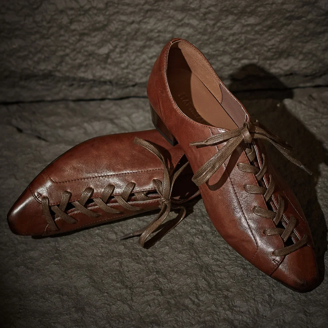 Alina Vintage Lace Oxfords - Image 10
