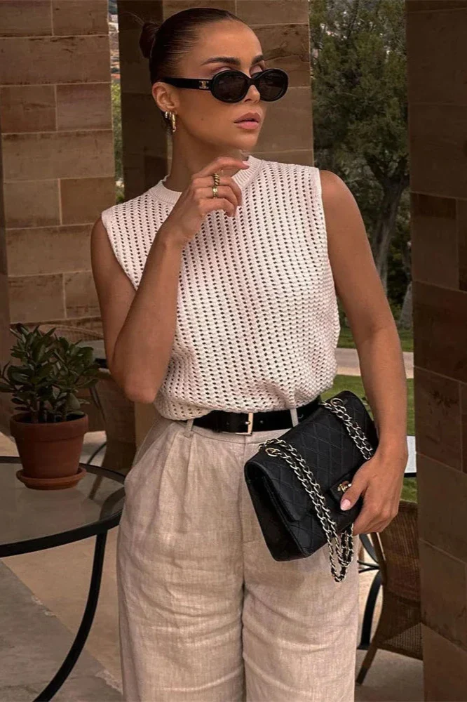 Amalfi Hollow Knit Tank - Image 5