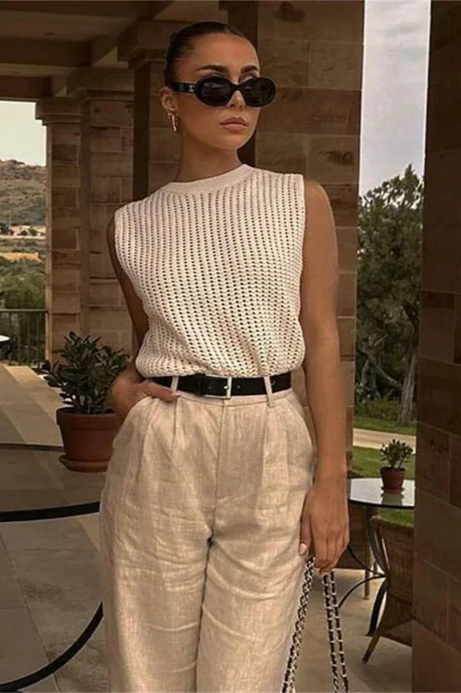 Amalfi Hollow Knit Tank - Image 6