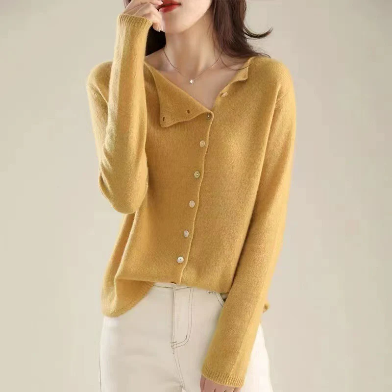 Amélise Asymmetric Button Sweater - Image 16