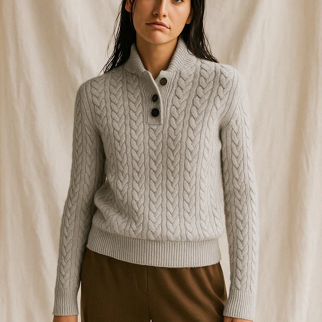 Arden Button-Up Cashmere Sweater - Image 6