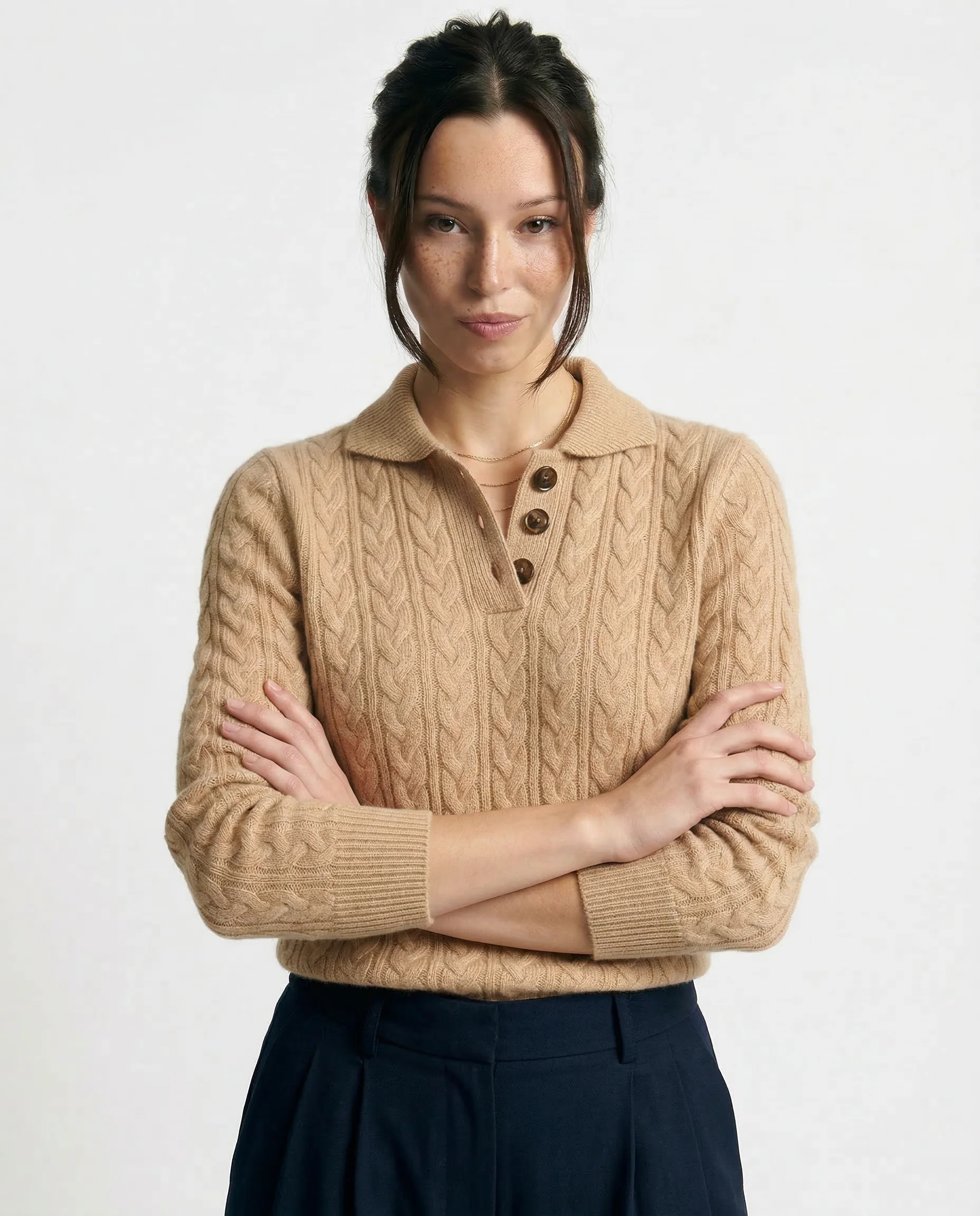 Arden Button-Up Cashmere Sweater - Image 12