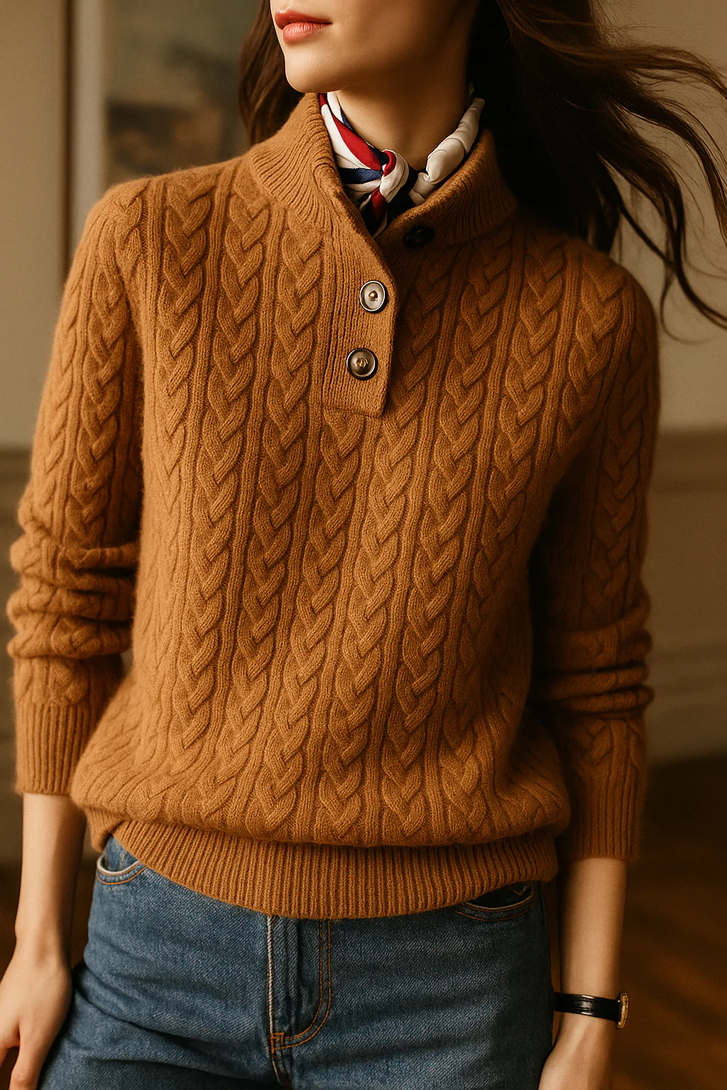Arden Button-Up Cashmere Sweater - Image 18