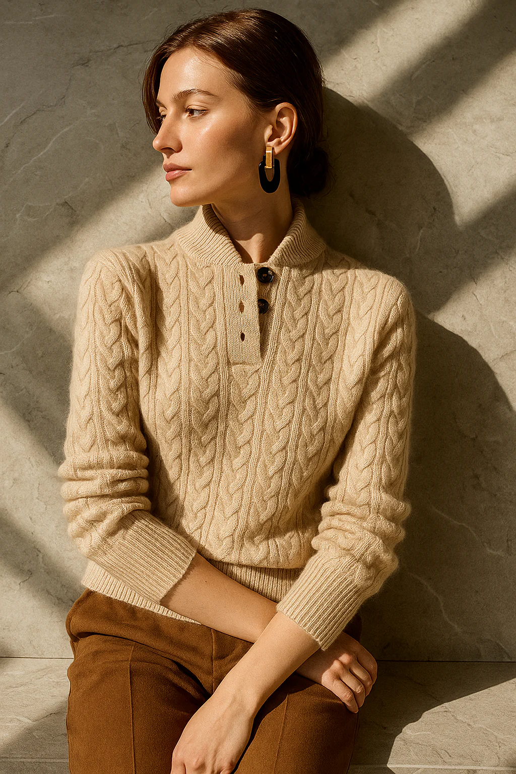 Arden Button-Up Cashmere Sweater - Image 27