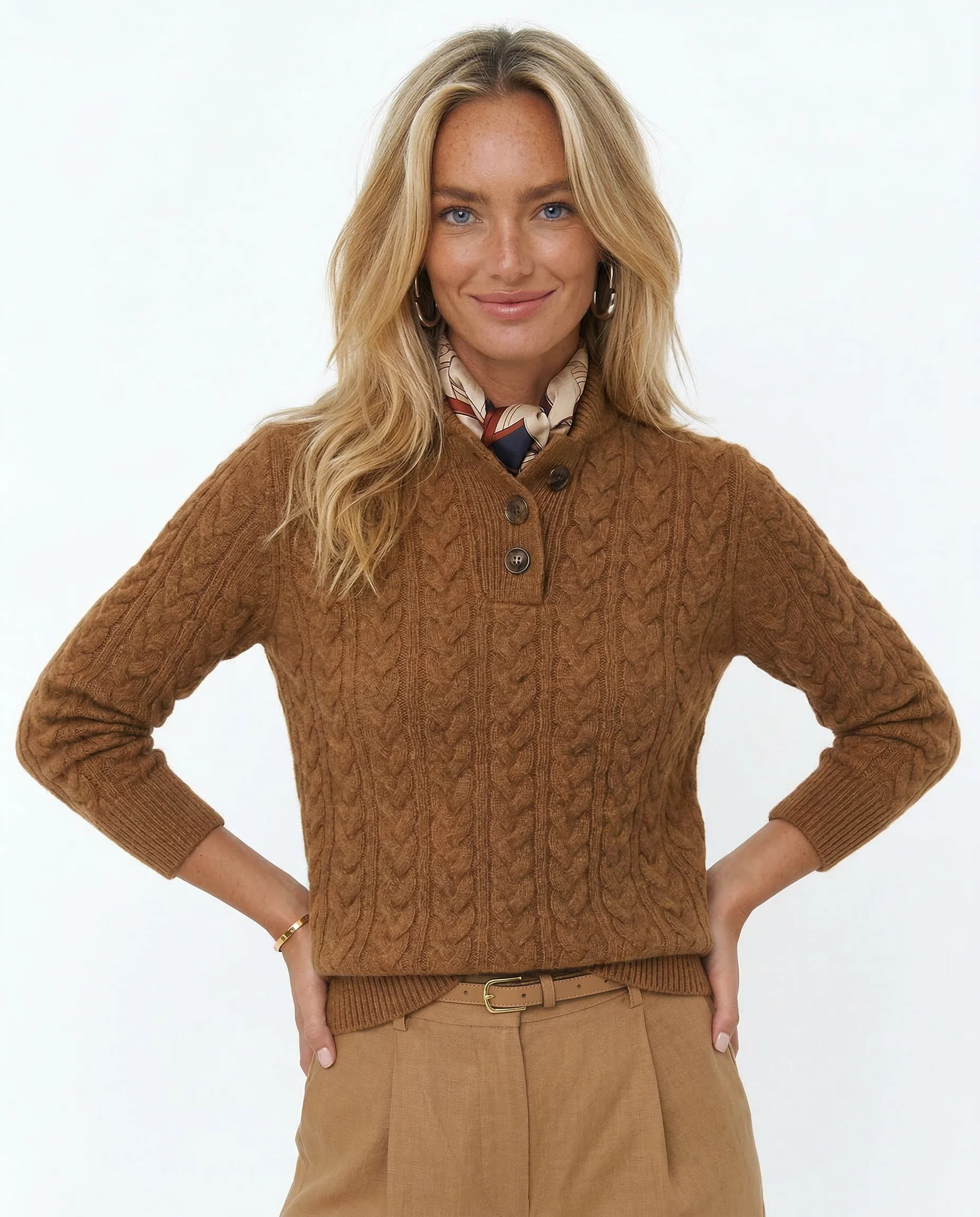 Arden Button-Up Cashmere Sweater - Image 4