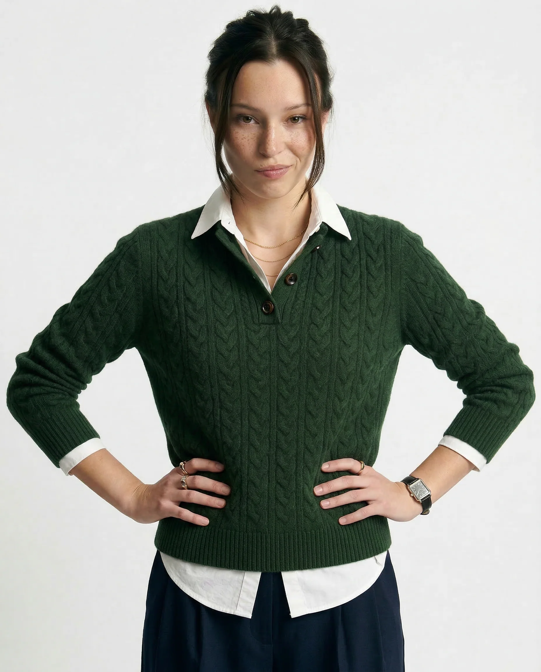 Arden Button-Up Cashmere Sweater - Image 5