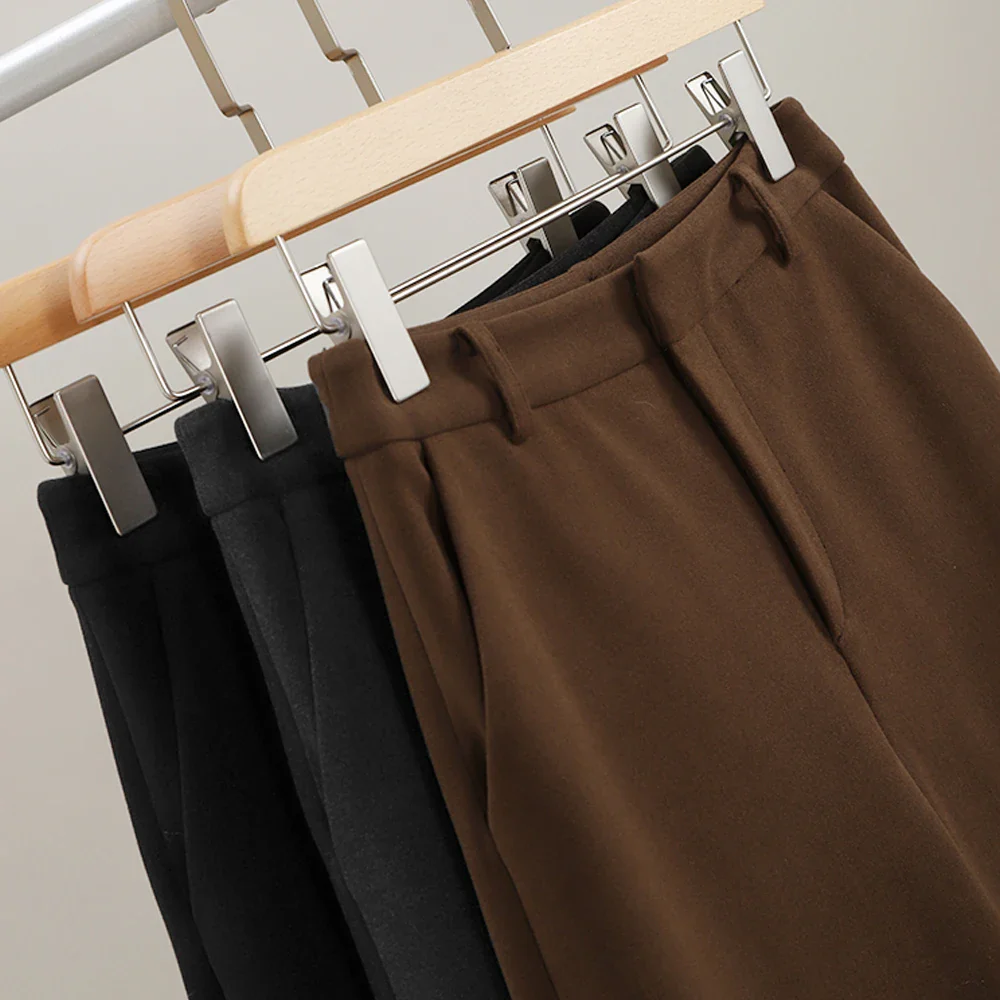 Autumn Woolen Wide Leg Pants - Image 13