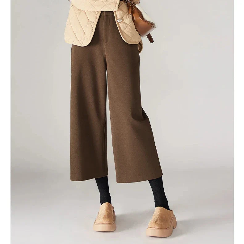 Autumn Woolen Wide Leg Pants - Image 3