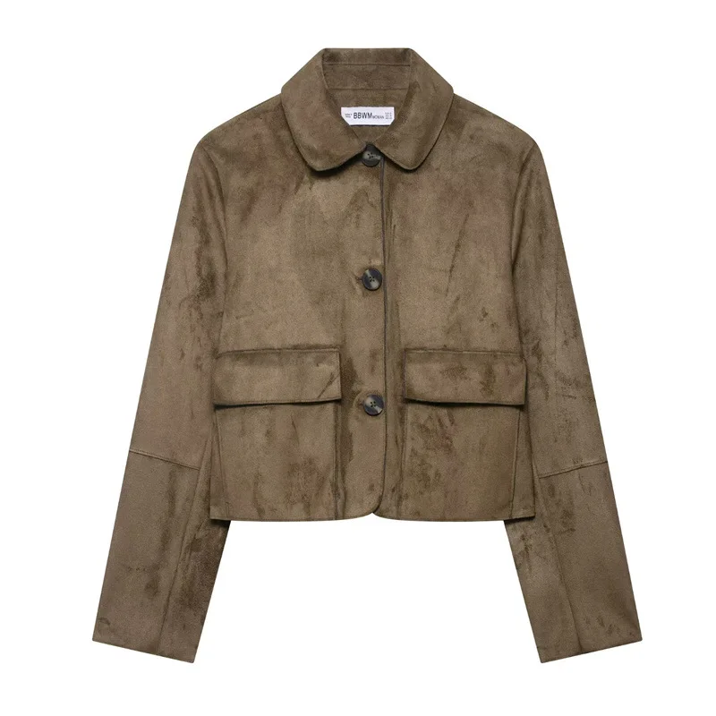 Avery Suede Cropped Jacket - Image 22