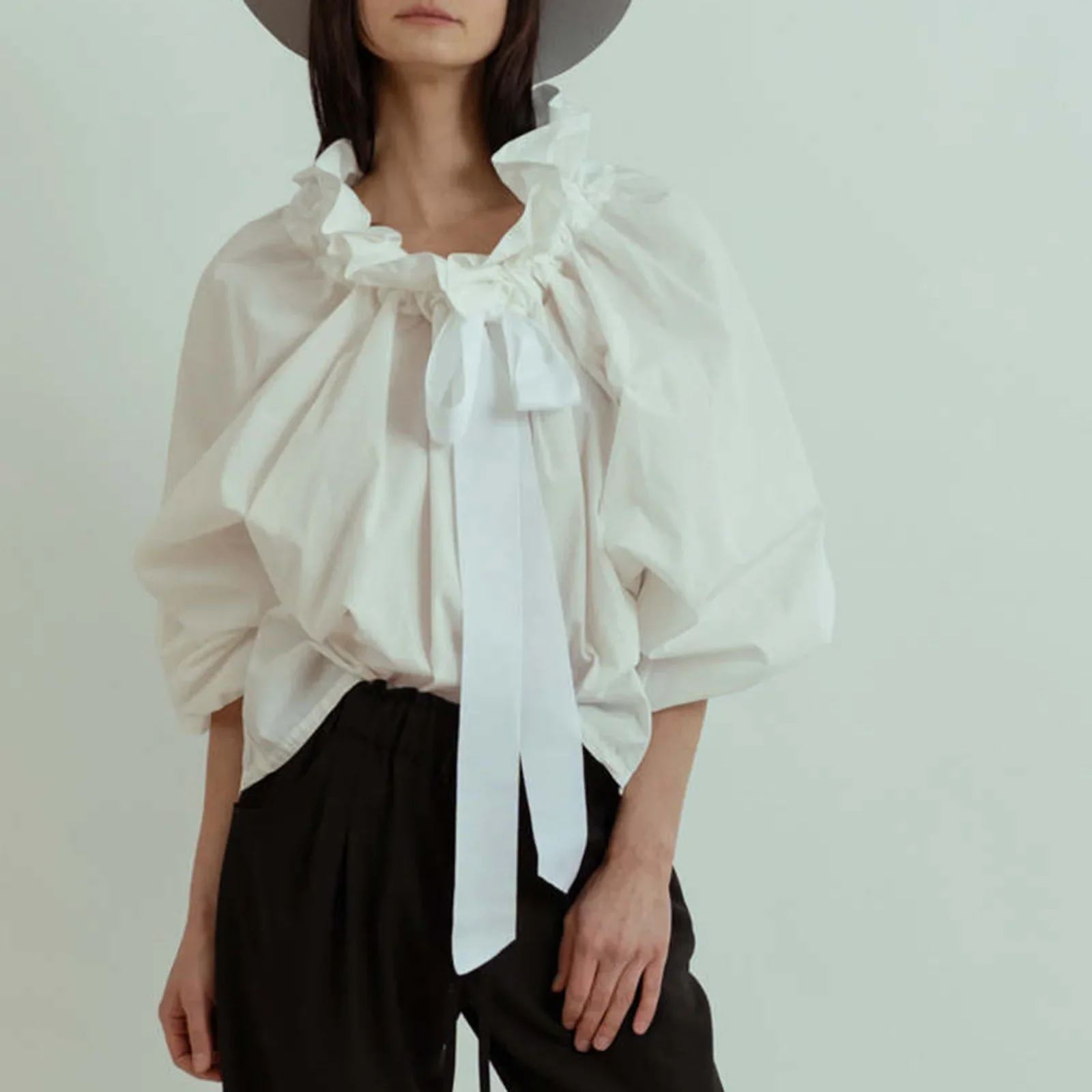 Bellarine Puffed Cotton Blouse - Image 14