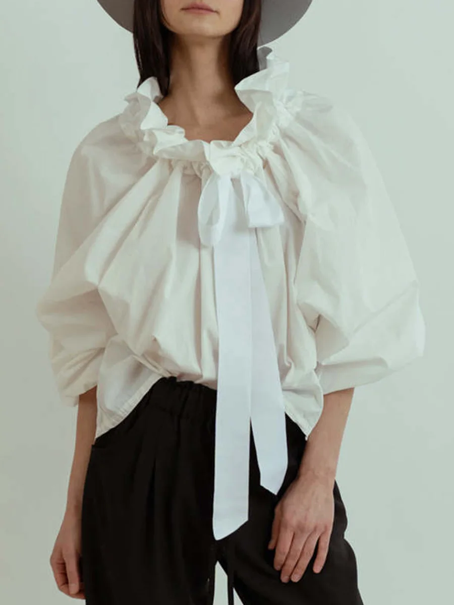 Bellarine Puffed Cotton Blouse - Image 7