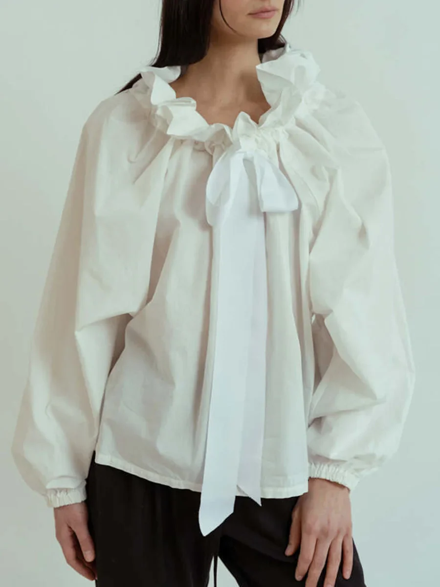 Bellarine Puffed Cotton Blouse - Image 8