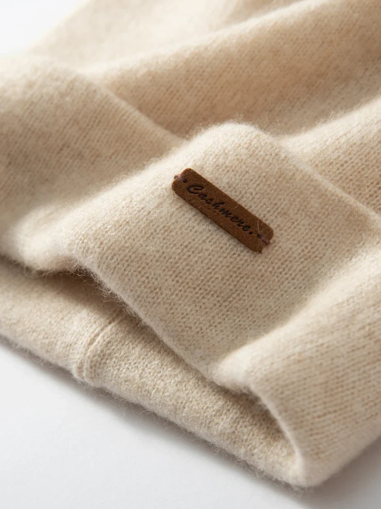 Bergen Double-Layer Cashmere Beanie - Image 10