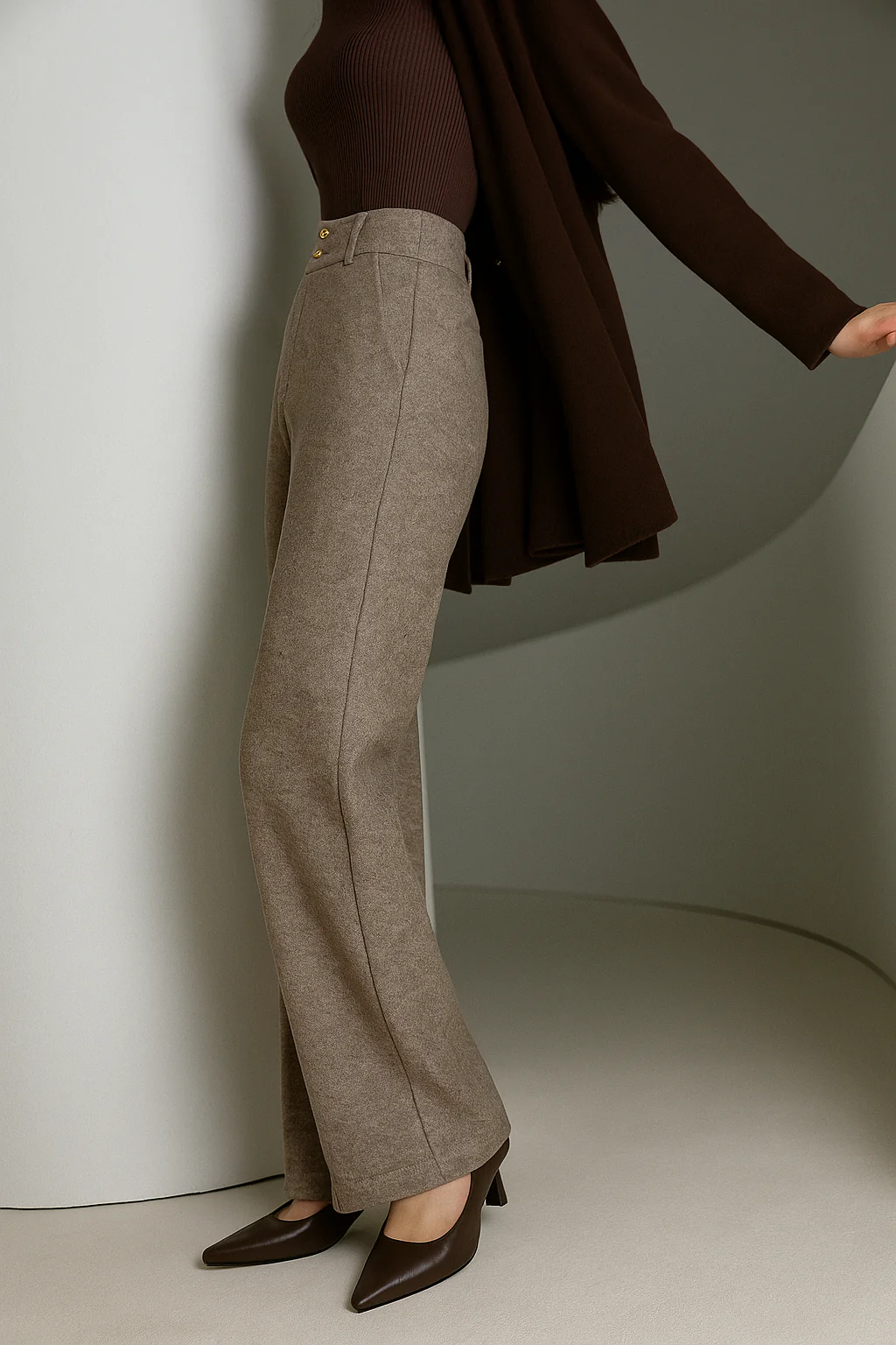 Blair Wool Wide-Leg Trousers - Image 29