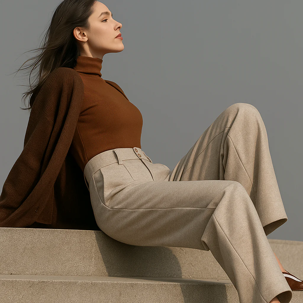Blair Wool Wide-Leg Trousers - Image 8