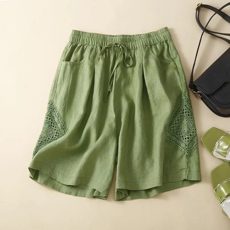 Brynn Linen Ruffle Shorts - Image 3