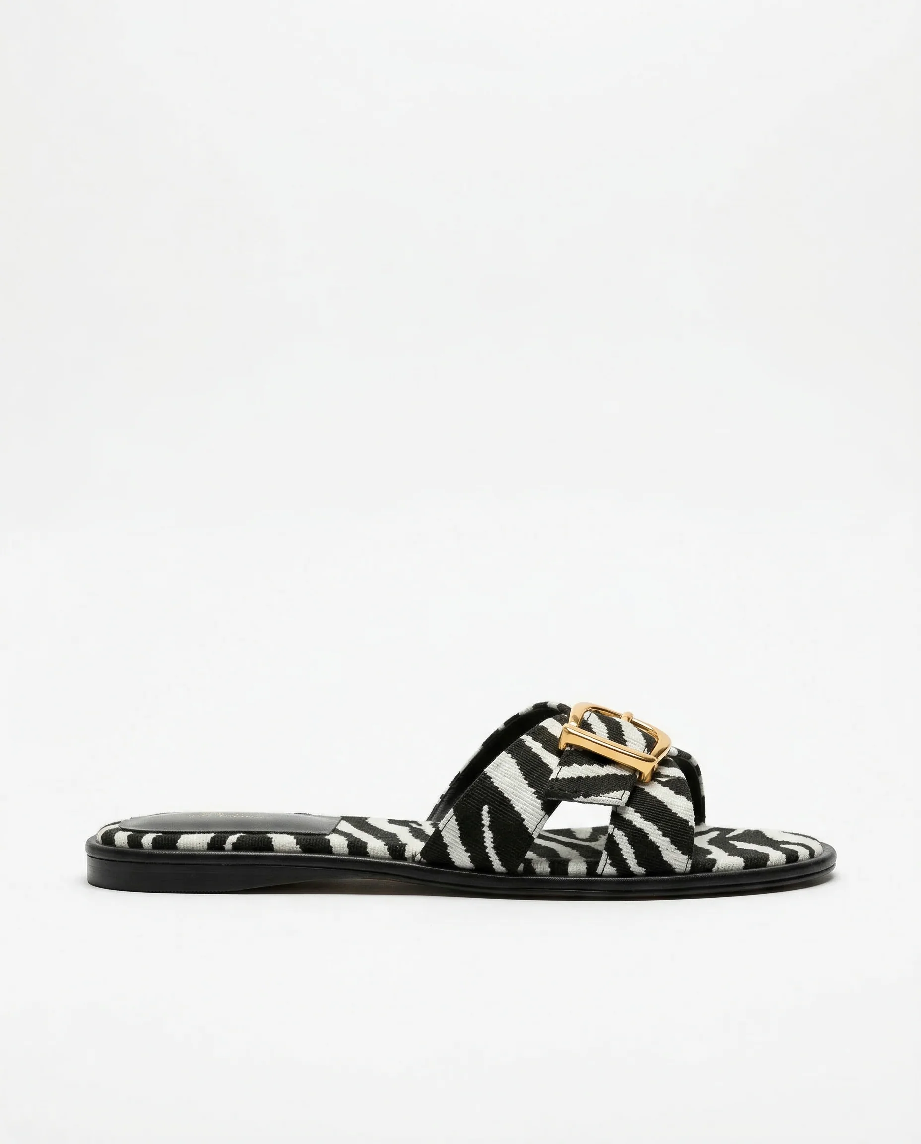 Calvi Italian Leather Cutout Slide Sandal - Image 10