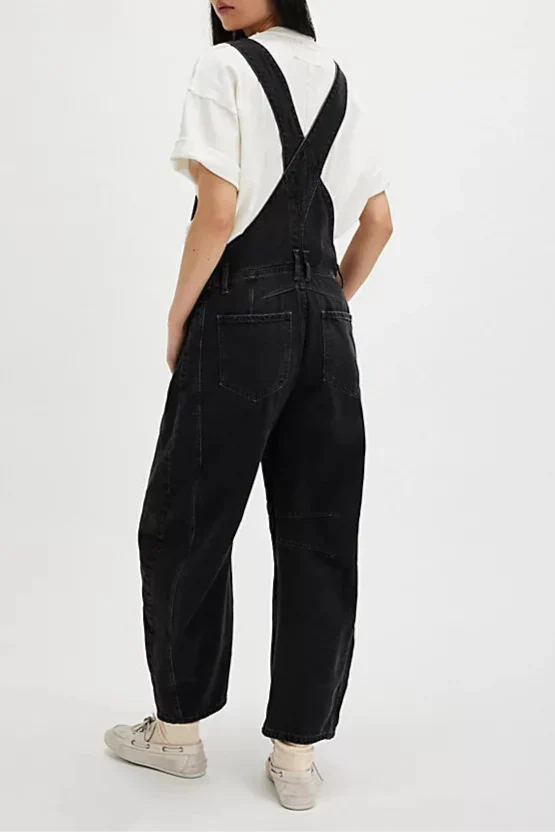 Calvia Wide-Leg Denim Overalls - Image 14