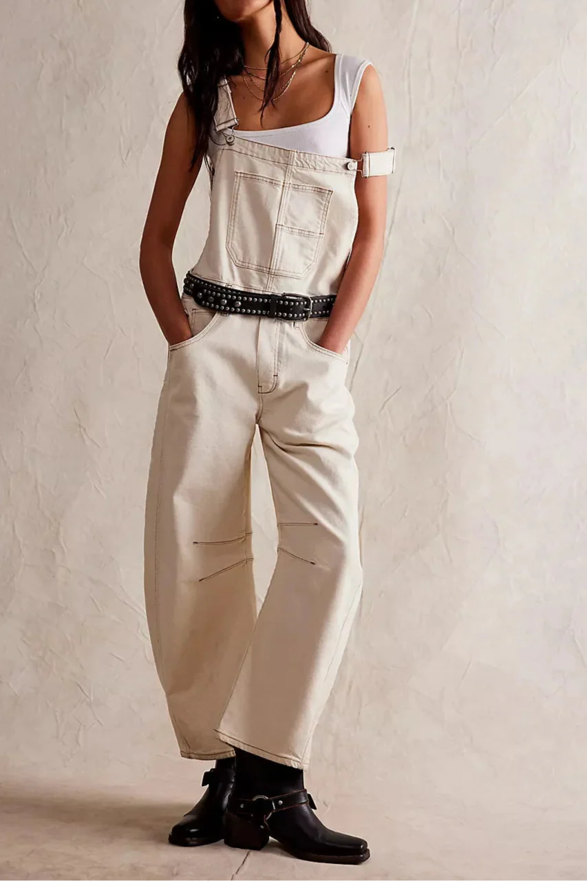 Calvia Wide-Leg Denim Overalls - Image 18
