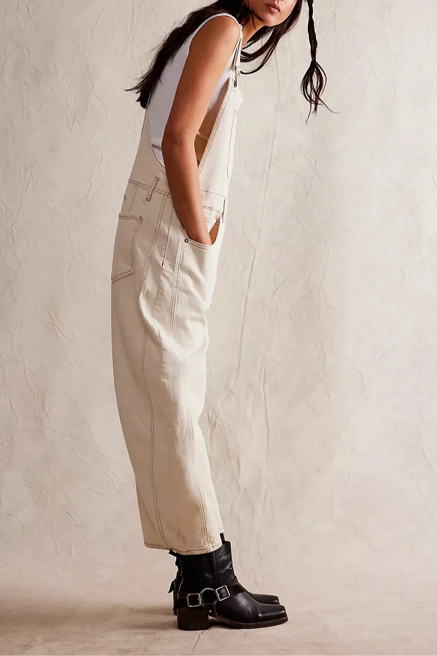 Calvia Wide-Leg Denim Overalls - Image 20