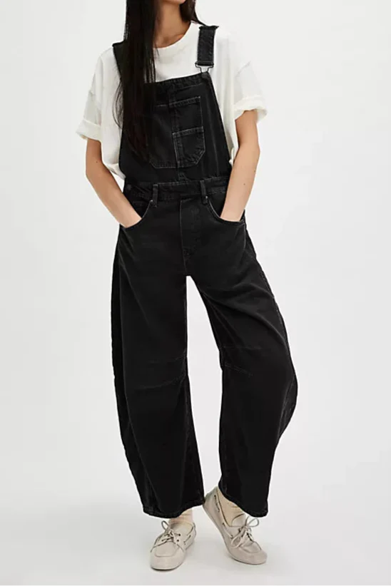 Calvia Wide-Leg Denim Overalls - Image 23