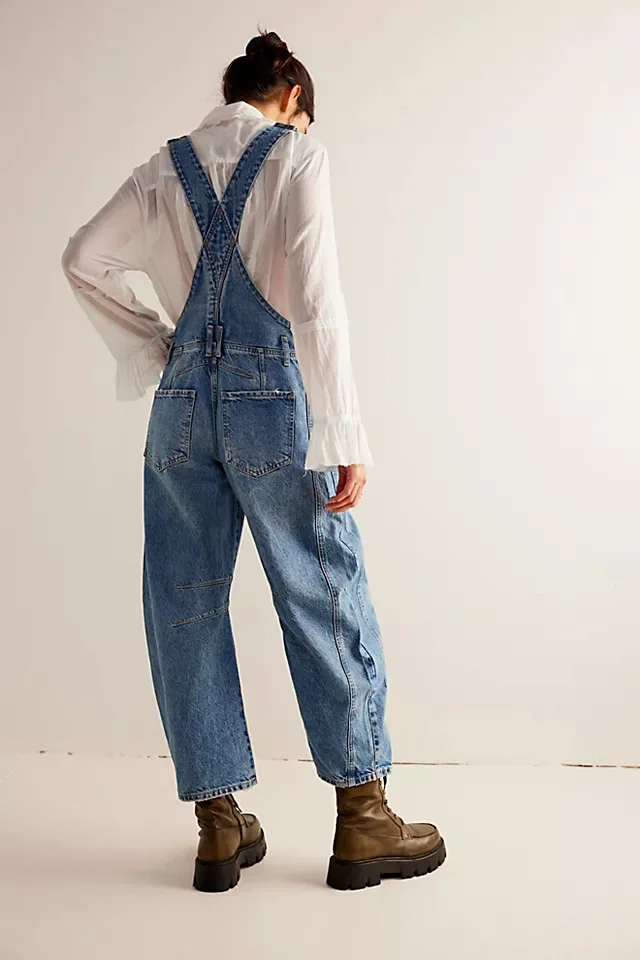 Calvia Wide-Leg Denim Overalls - Image 4
