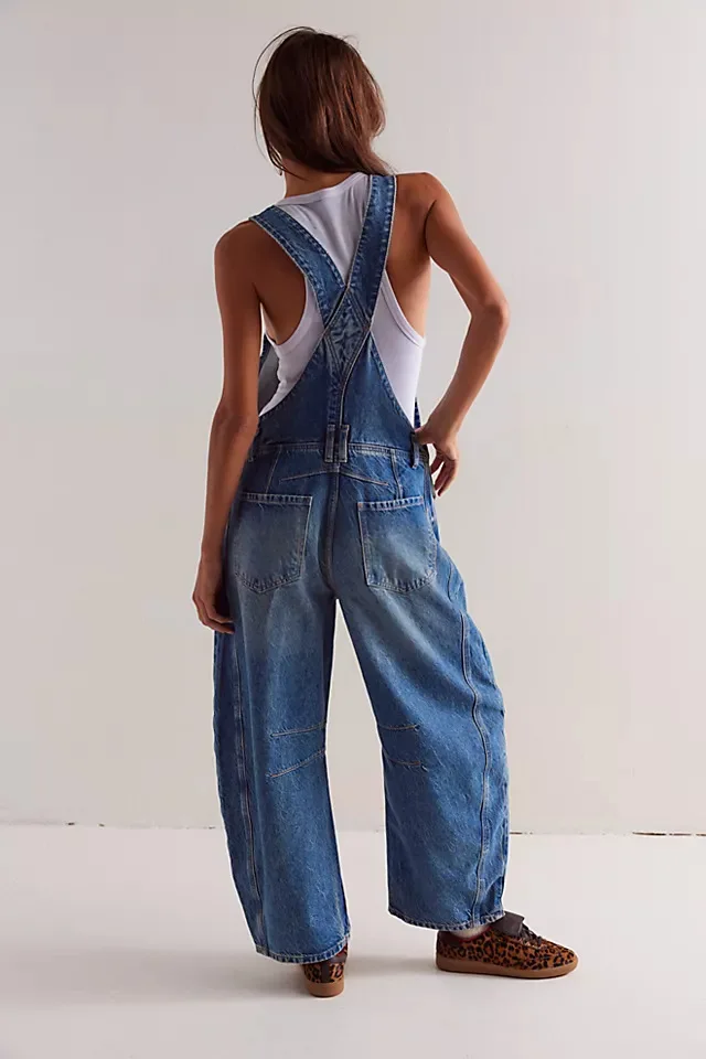 Calvia Wide-Leg Denim Overalls - Image 8