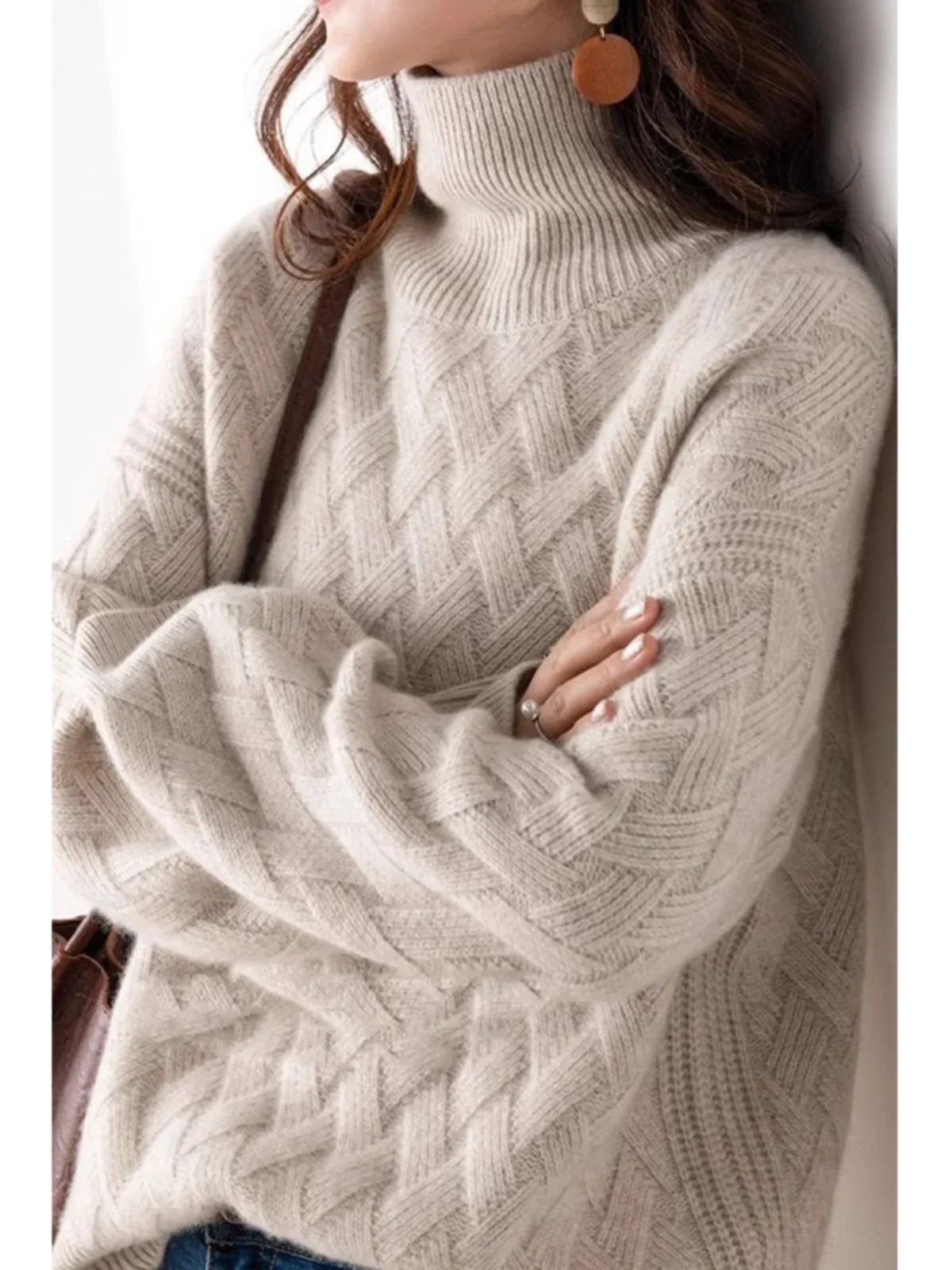 Cambria Cable Turtleneck Sweater