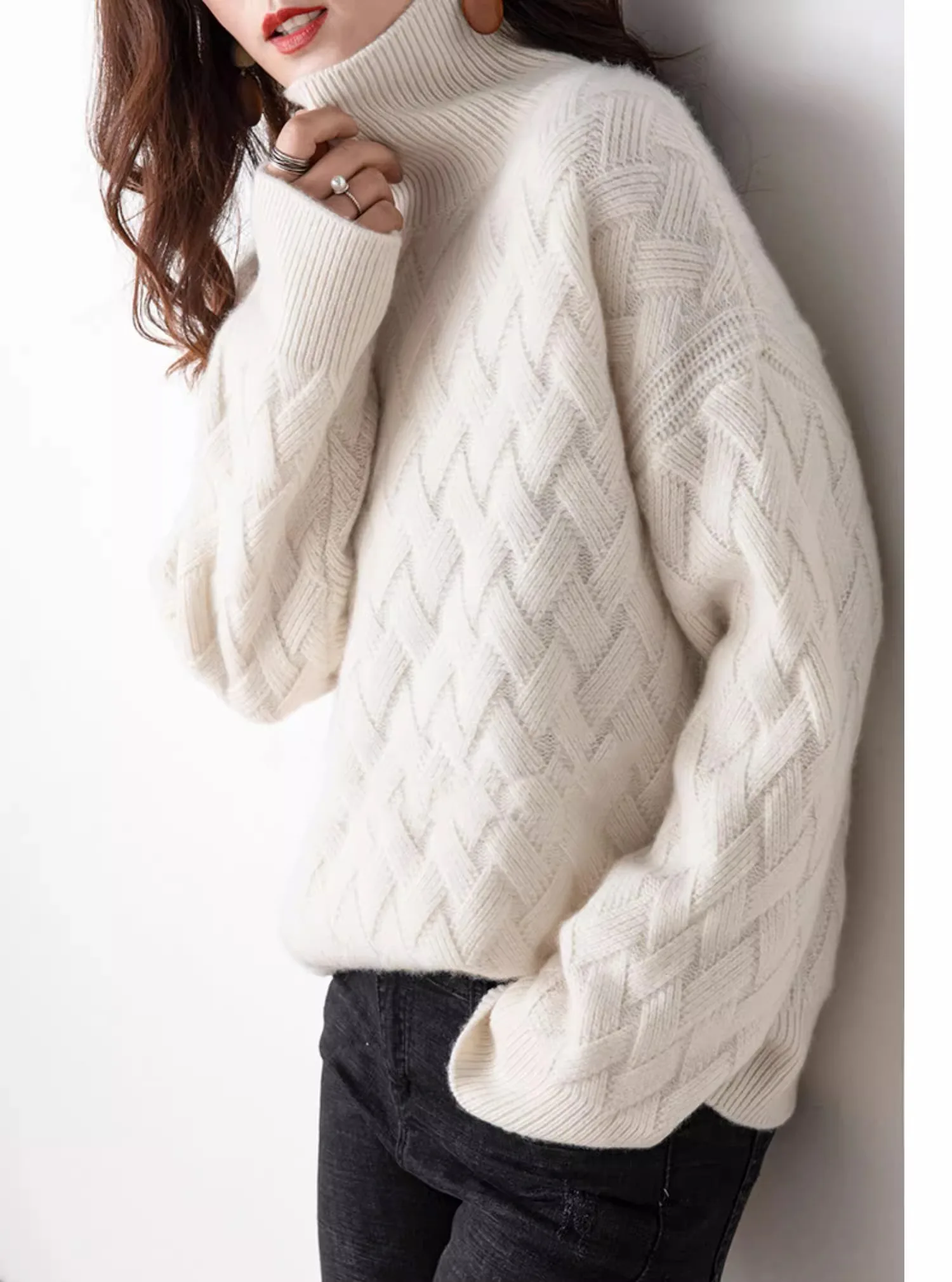 Cambria Cable Turtleneck Sweater - Image 10