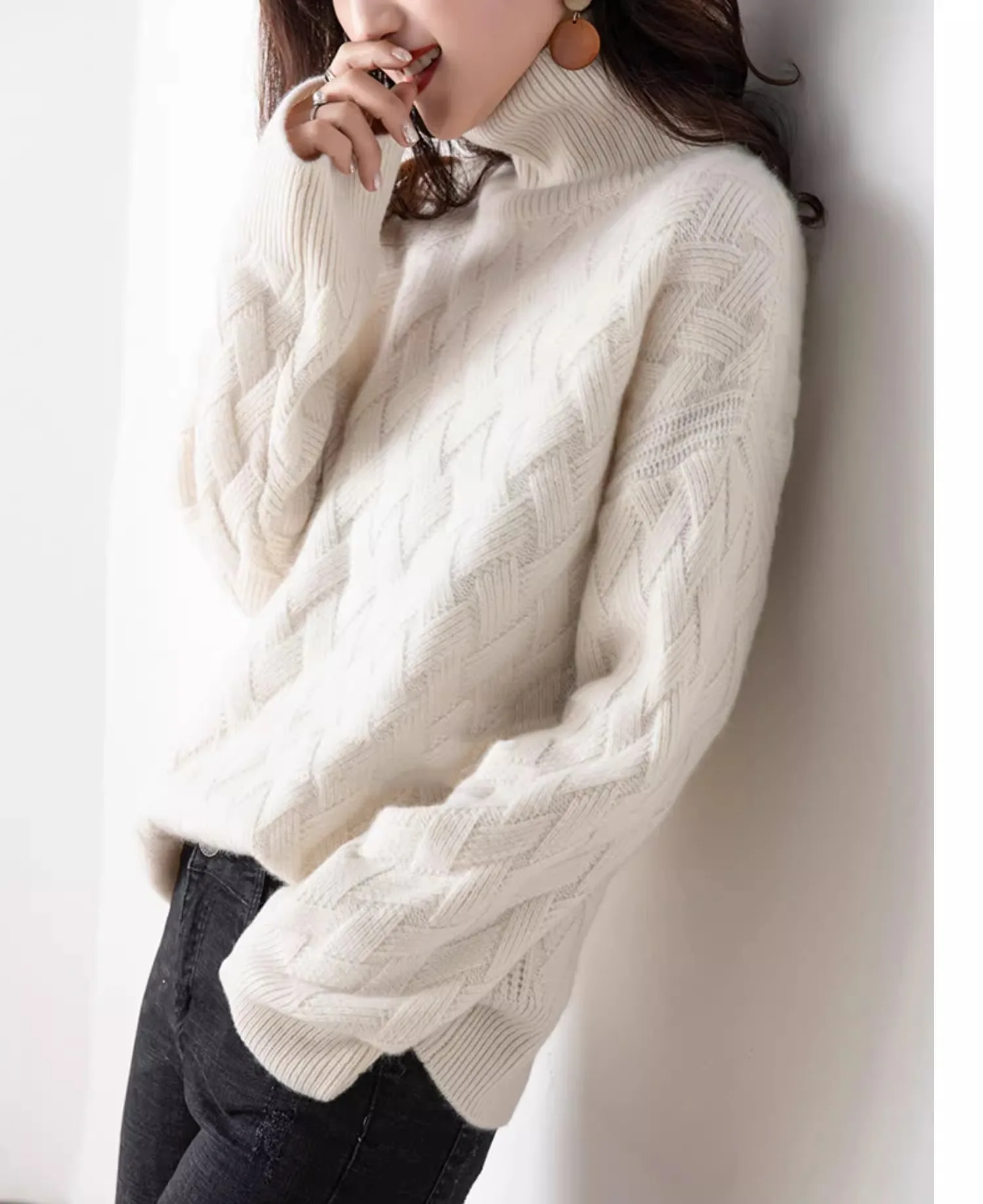 Cambria Cable Turtleneck Sweater - Image 11