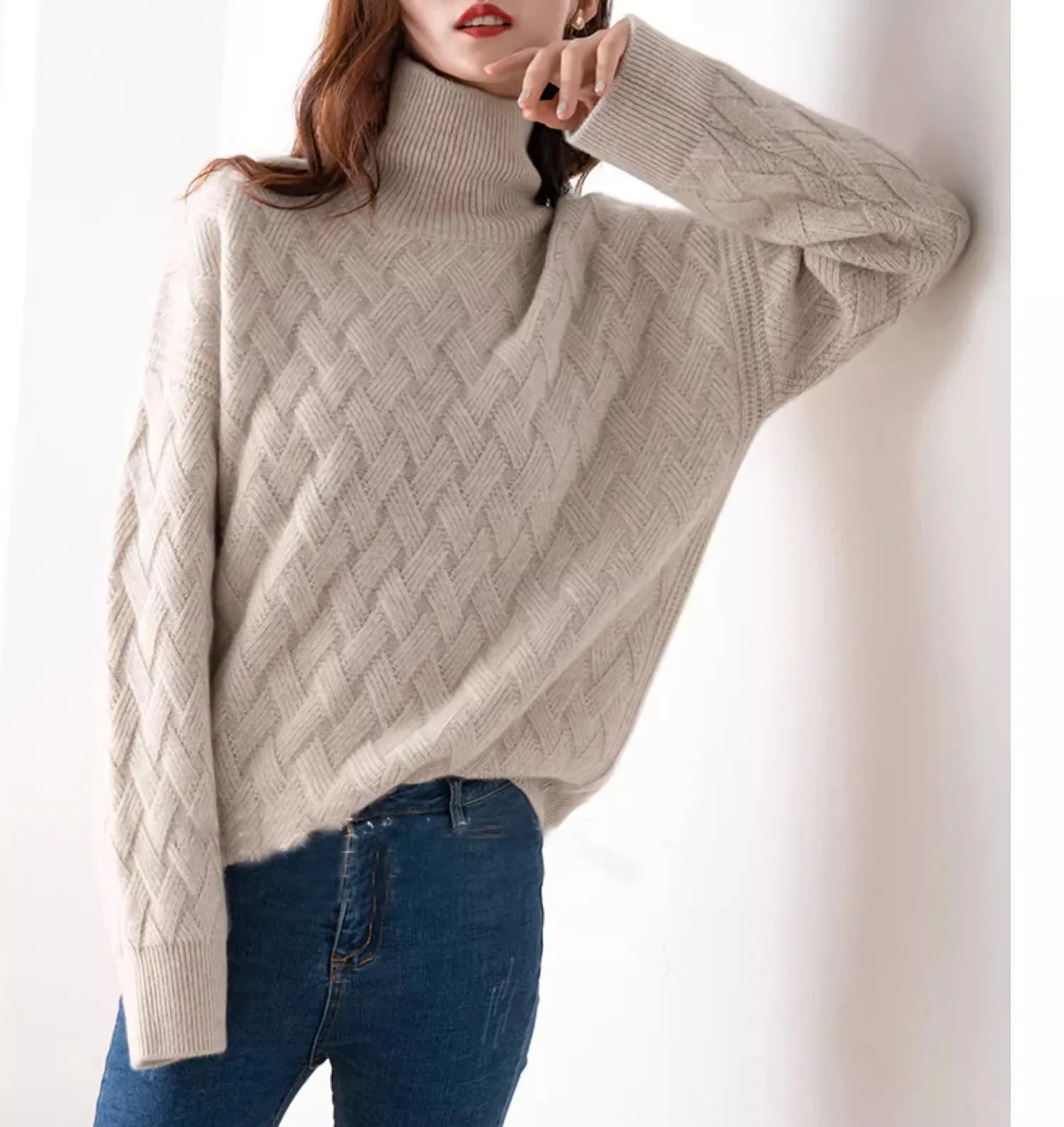 Cambria Cable Turtleneck Sweater - Image 6