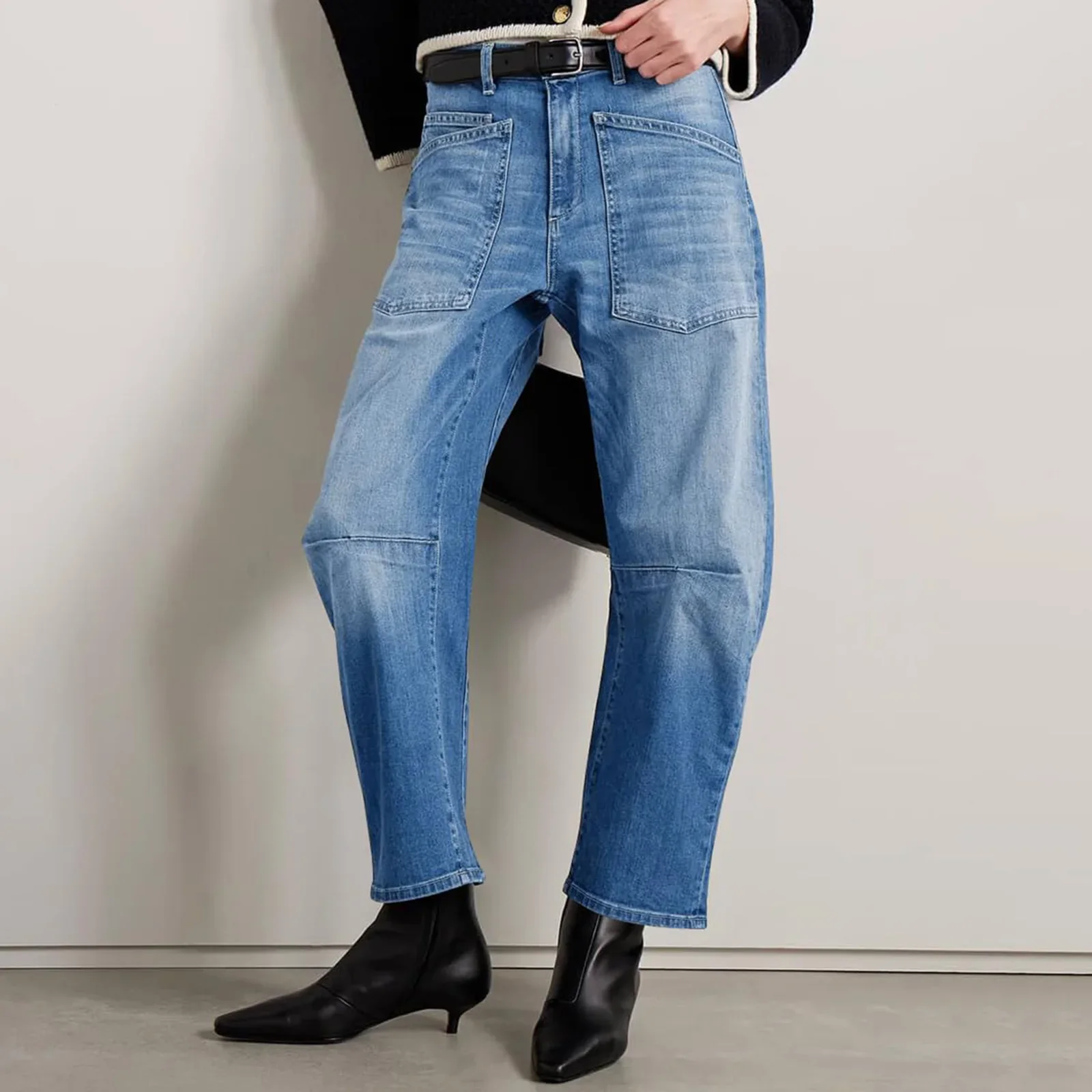 The Camden Structured Barrel Jean Denim - Image 14