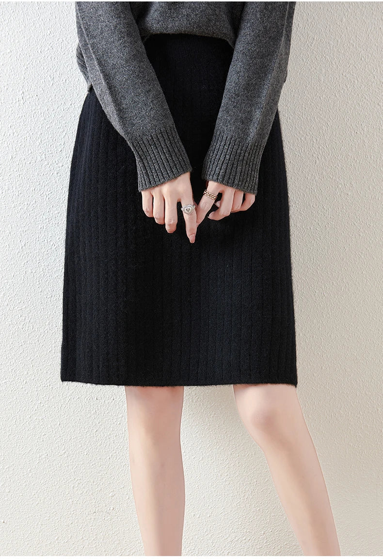 Camilla Merino Wool Midi Skirt - Image 13