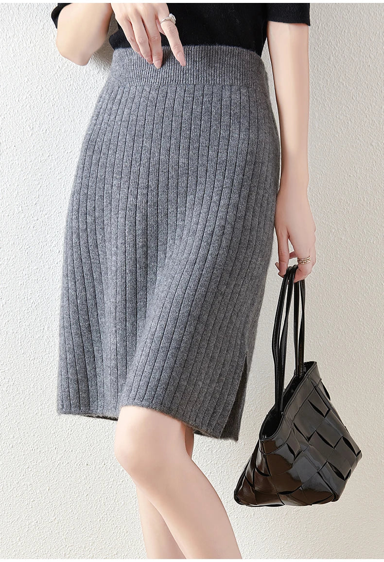 Camilla Merino Wool Midi Skirt - Image 3