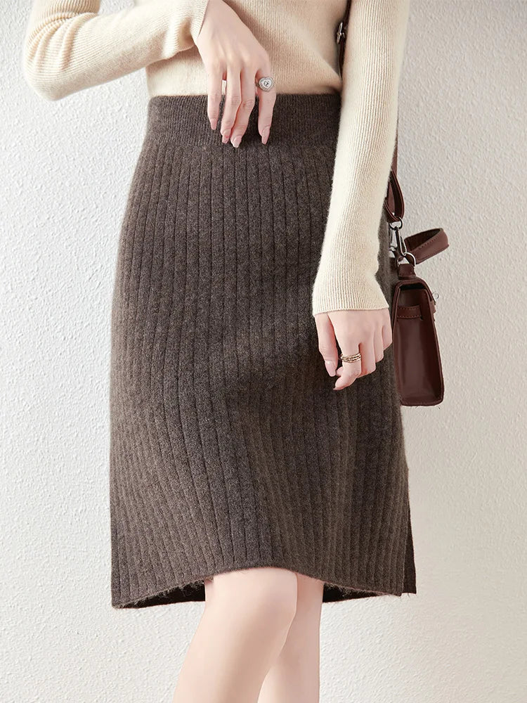 Camilla Merino Wool Midi Skirt - Image 4