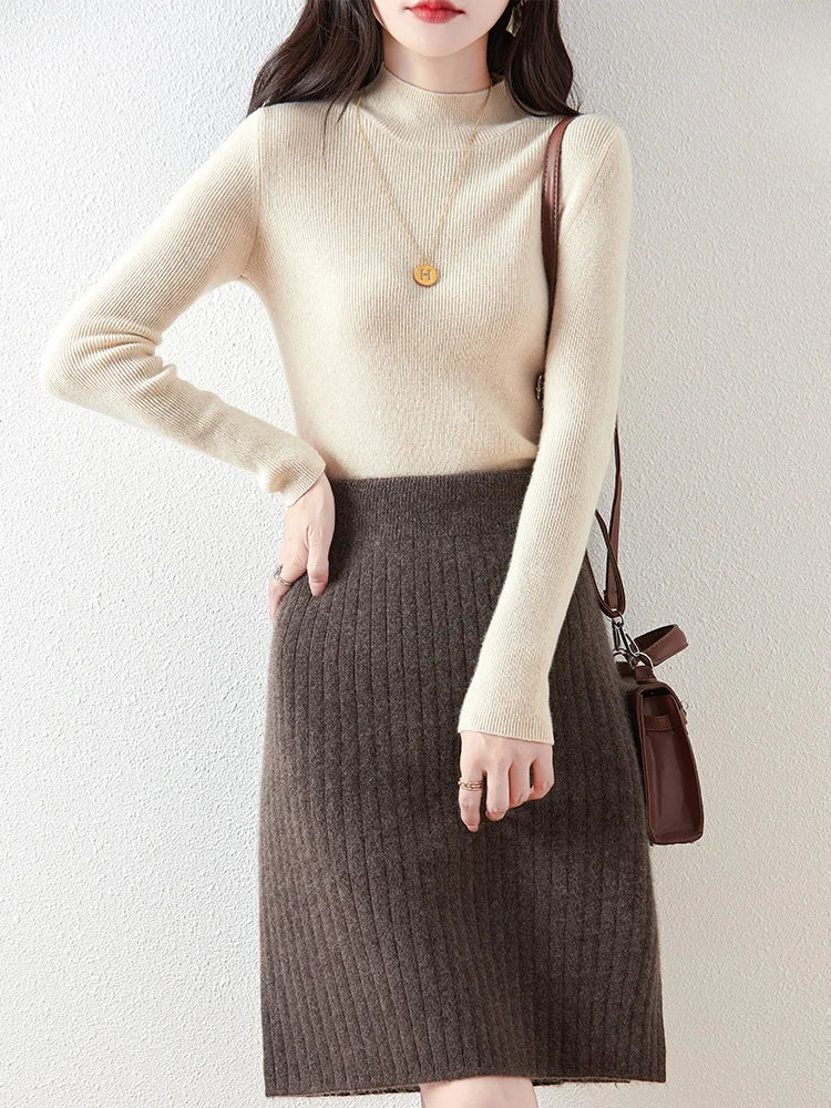 Camilla Merino Wool Midi Skirt - Image 5