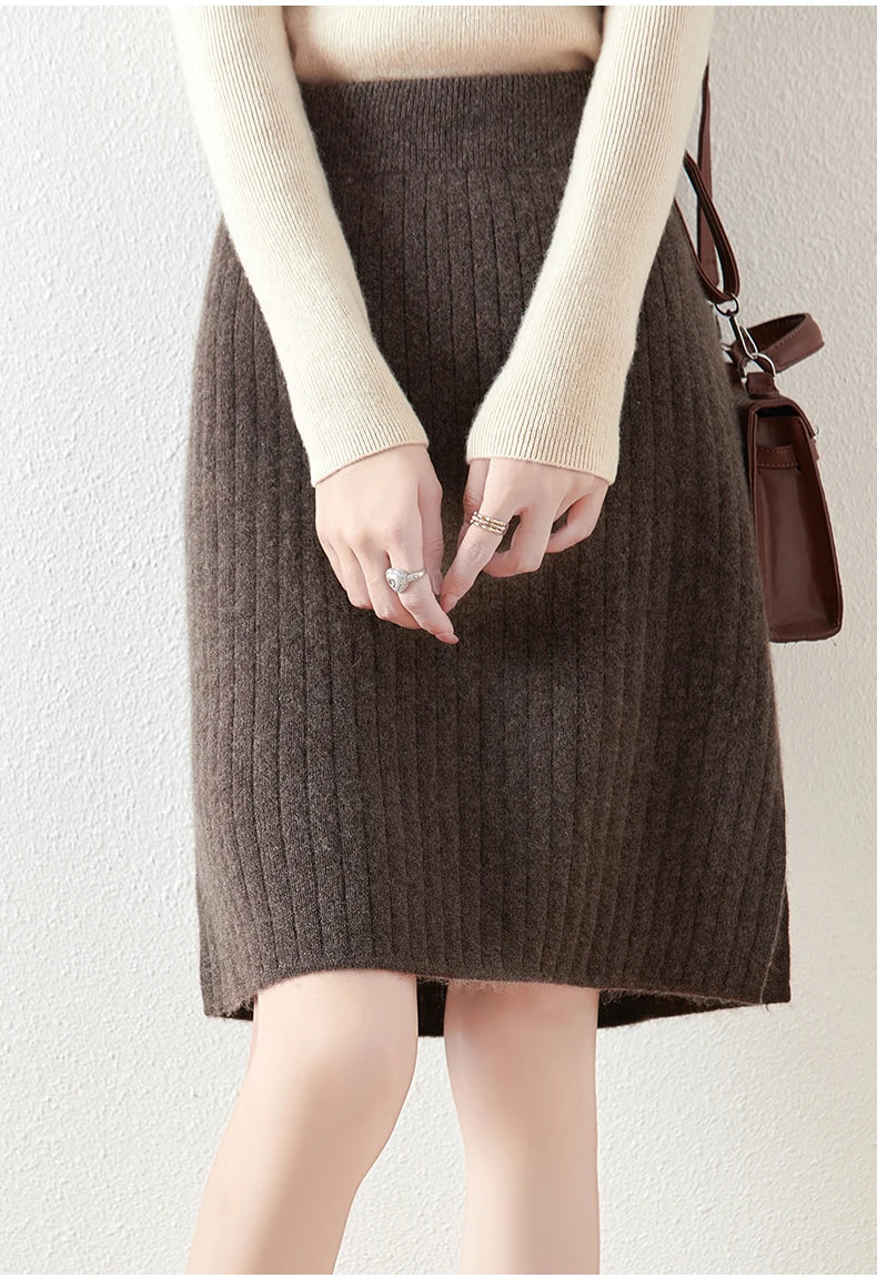 Camilla Merino Wool Midi Skirt - Image 6