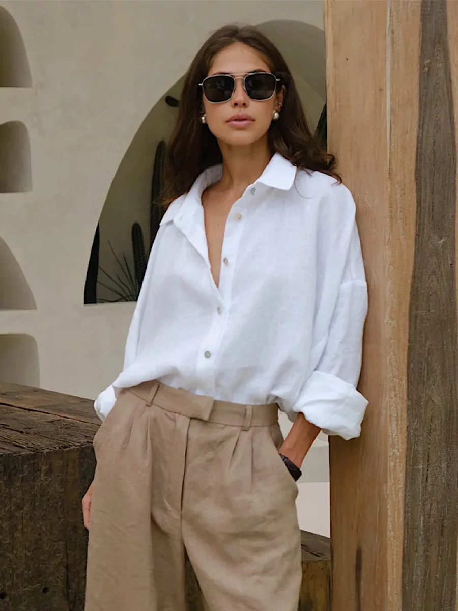 Capri Cotton Relaxed Shirt - Image 2