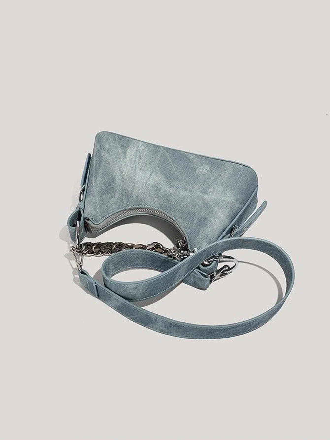 Céleste Denim Chain Bag - Image 8