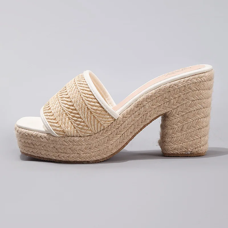 Célie Natural Woven Heels - Image 16