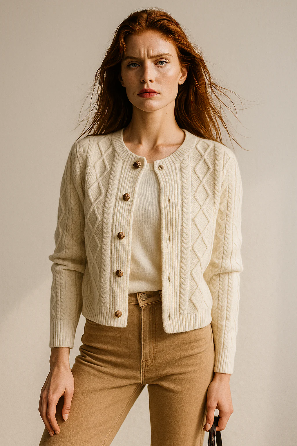Claire Cable Knit Cardigan - Image 2