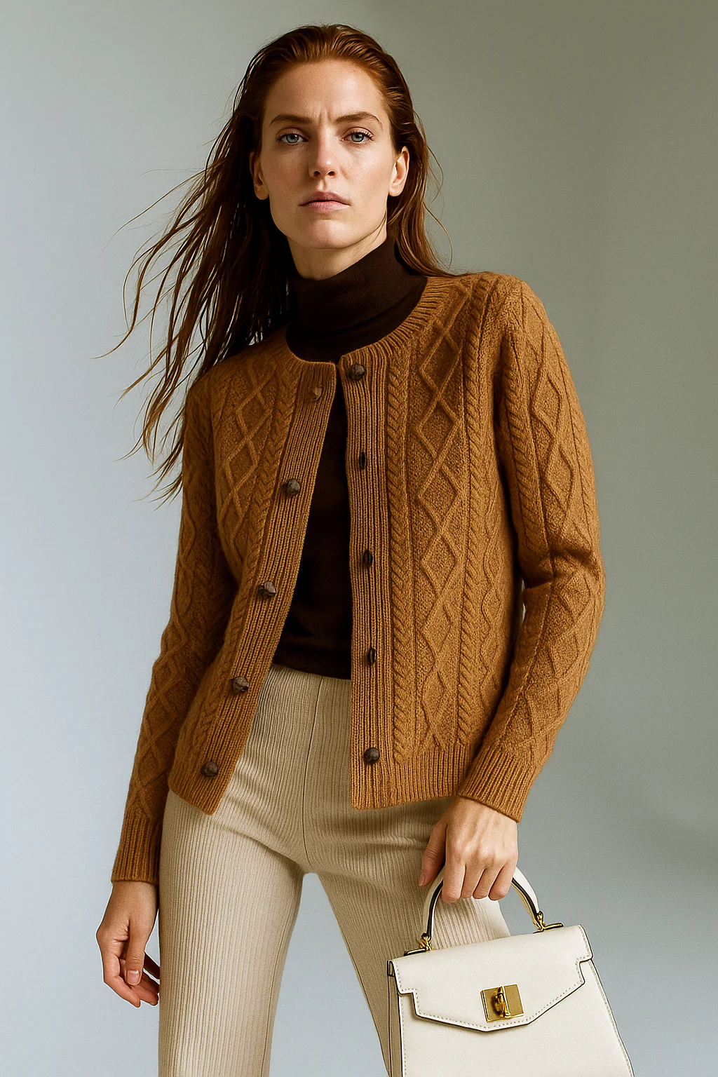Claire Cable Knit Cardigan - Image 48