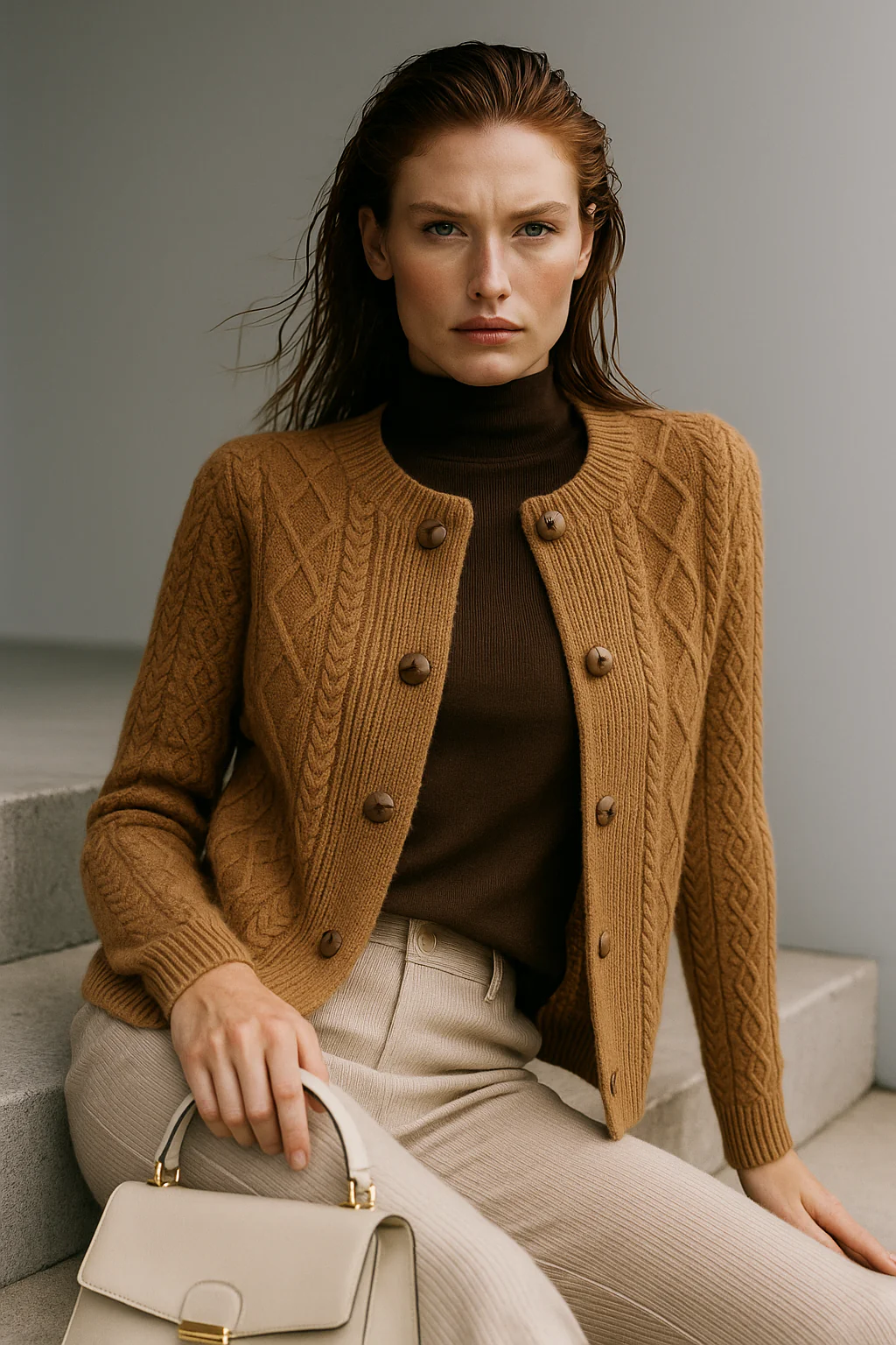 Claire Cable Knit Cardigan - Image 50