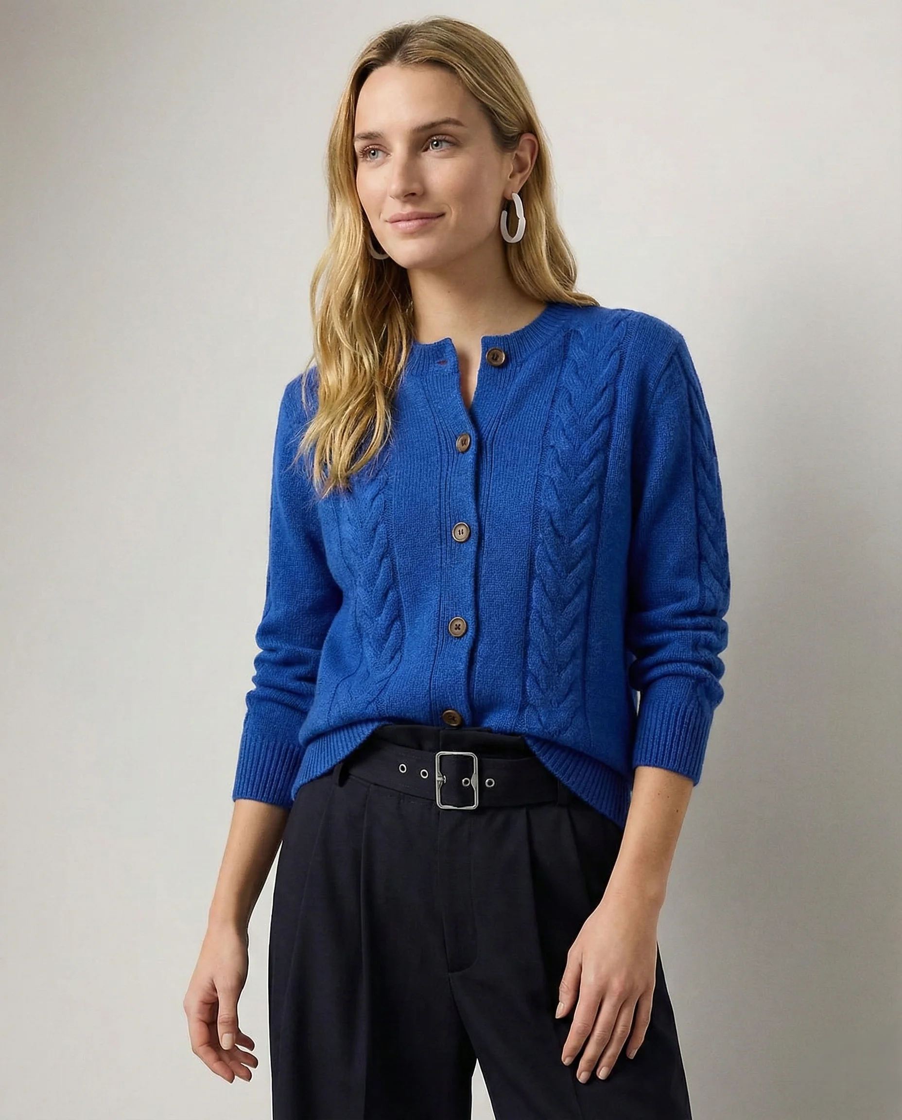 Madeline Cable-Knit Cashmere Cardigan - Image 10