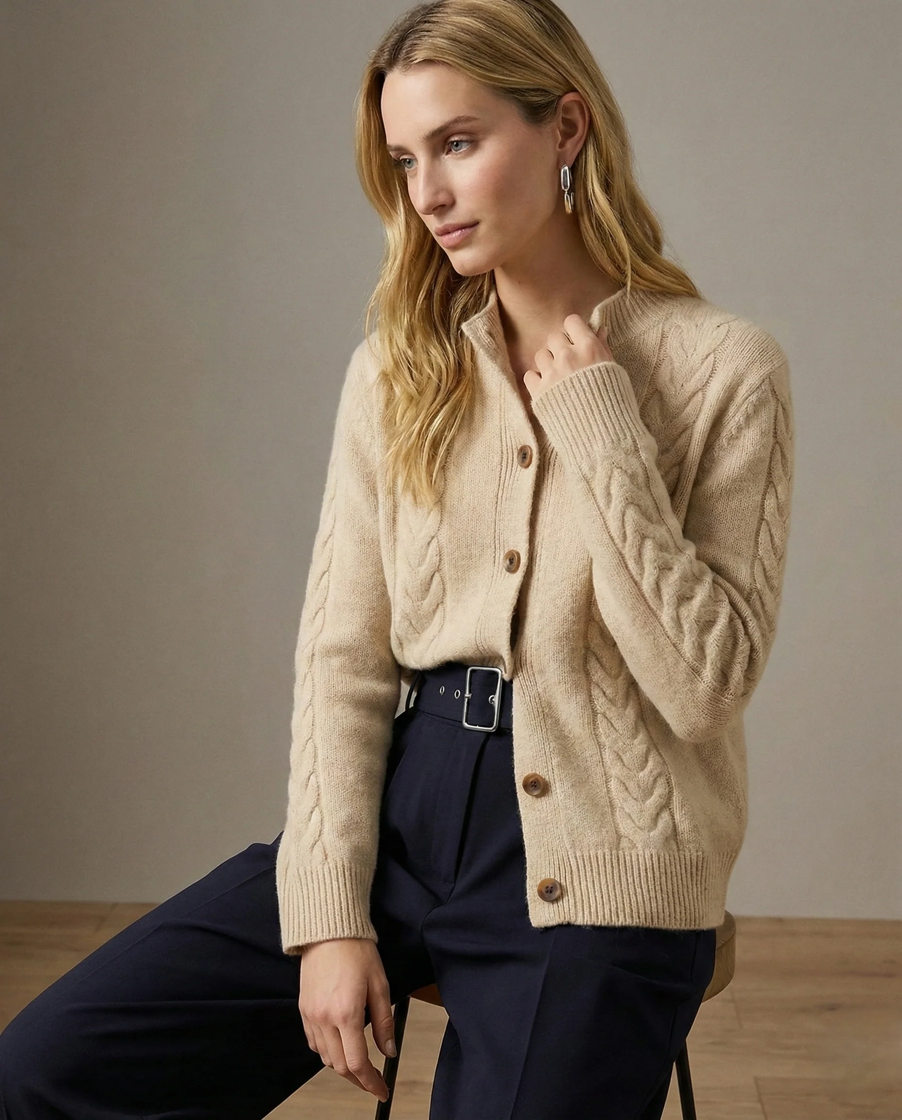 Madeline Cable-Knit Cashmere Cardigan - Image 12