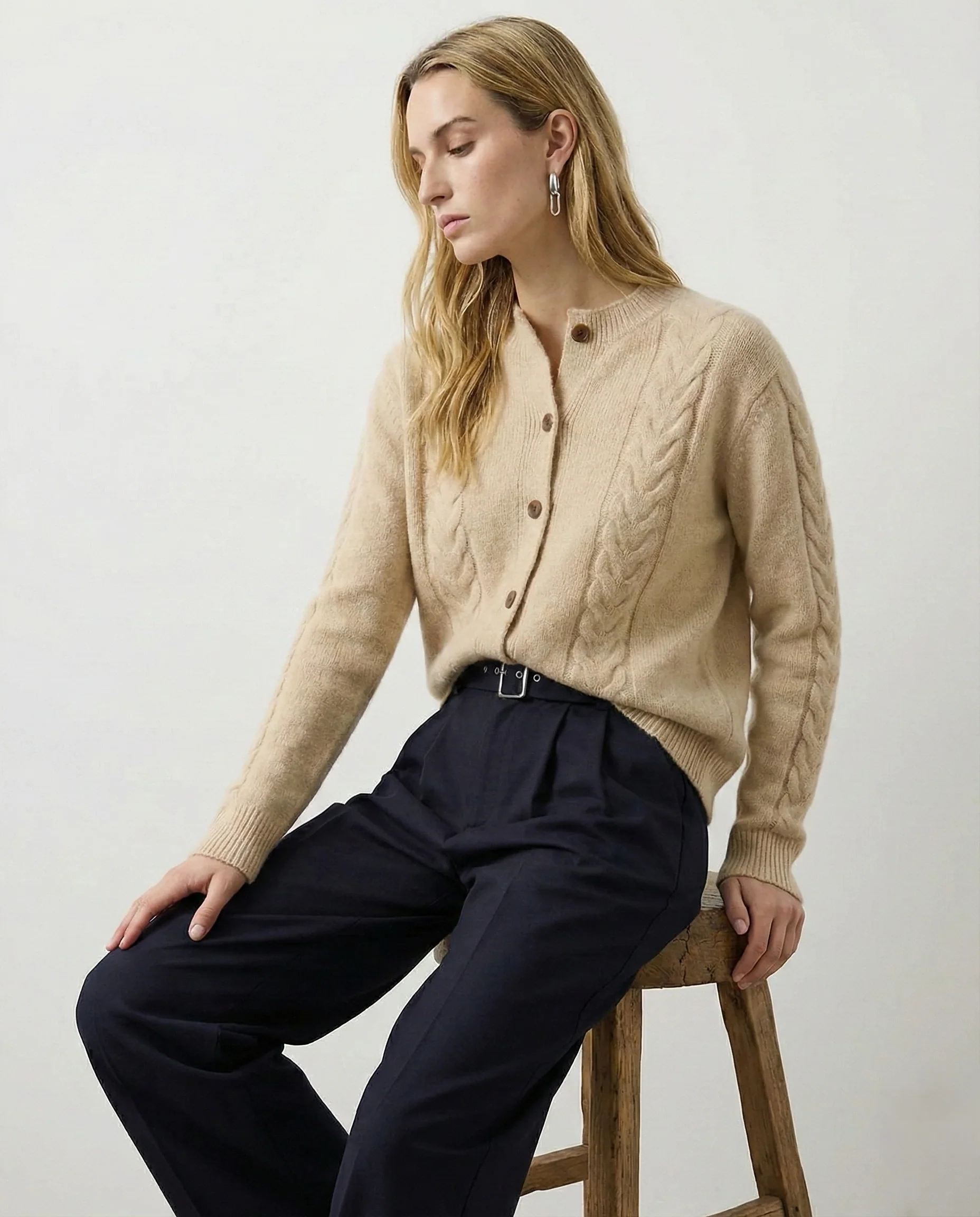Madeline Cable-Knit Cashmere Cardigan - Image 13