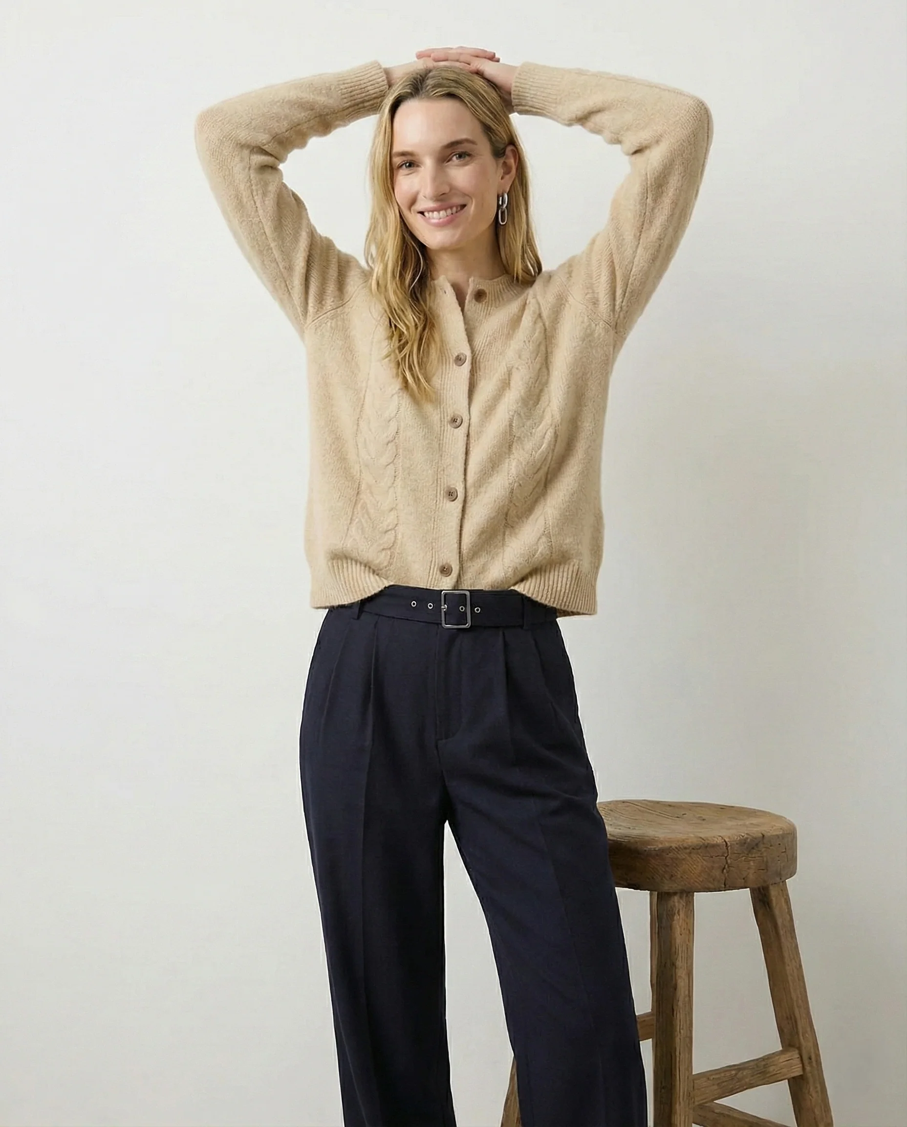 Madeline Cable-Knit Cashmere Cardigan - Image 14