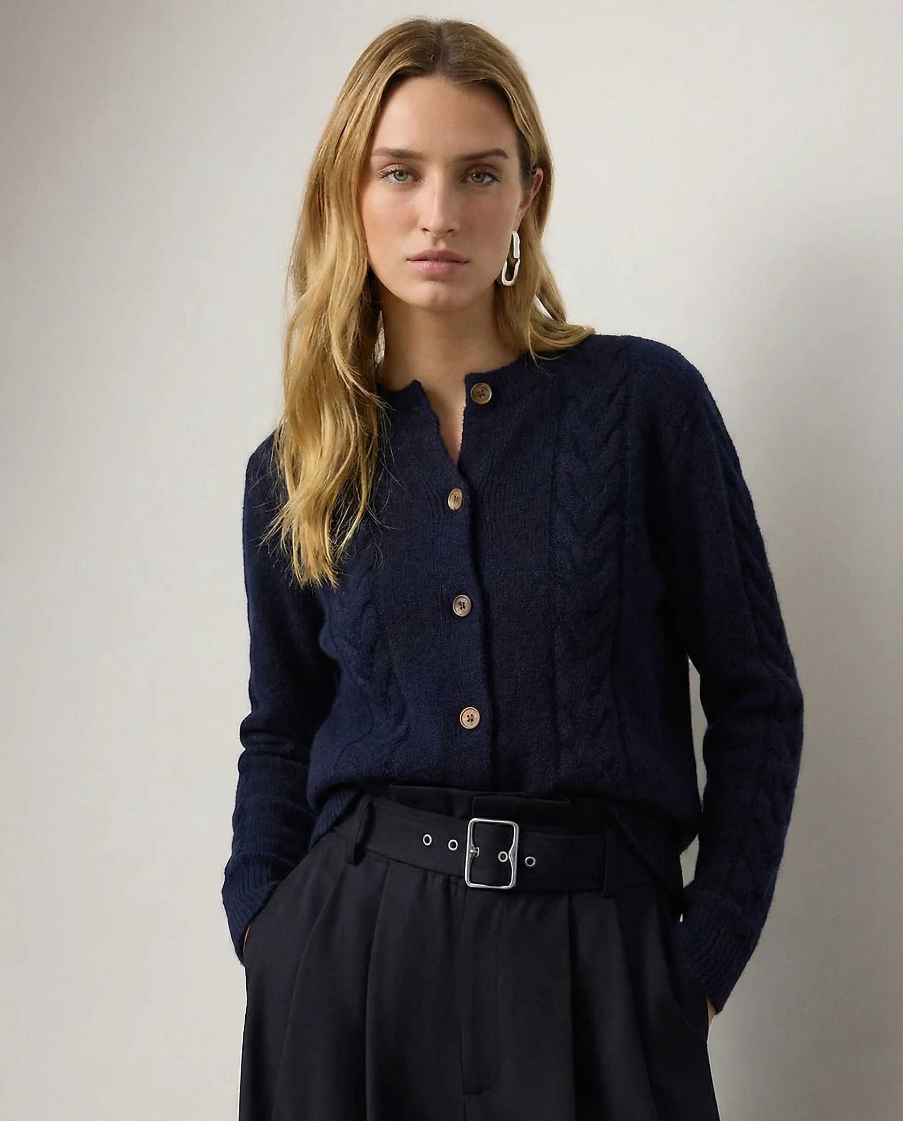 Madeline Cable-Knit Cashmere Cardigan - Image 5