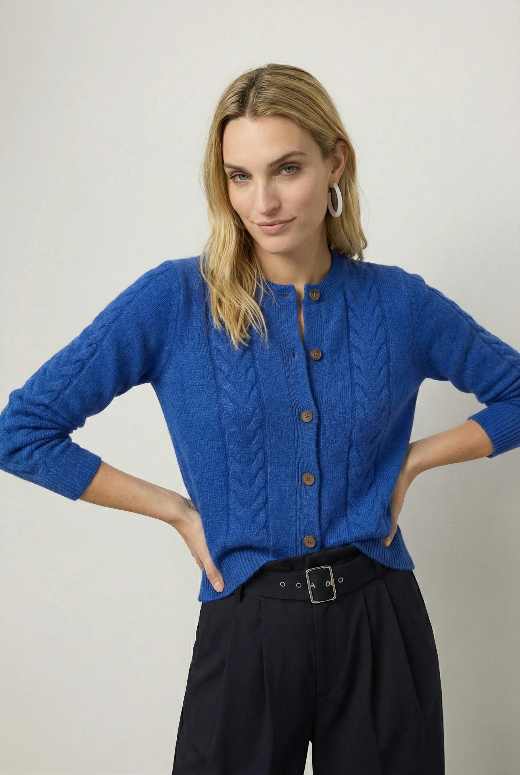 Madeline Cable-Knit Cashmere Cardigan - Image 8