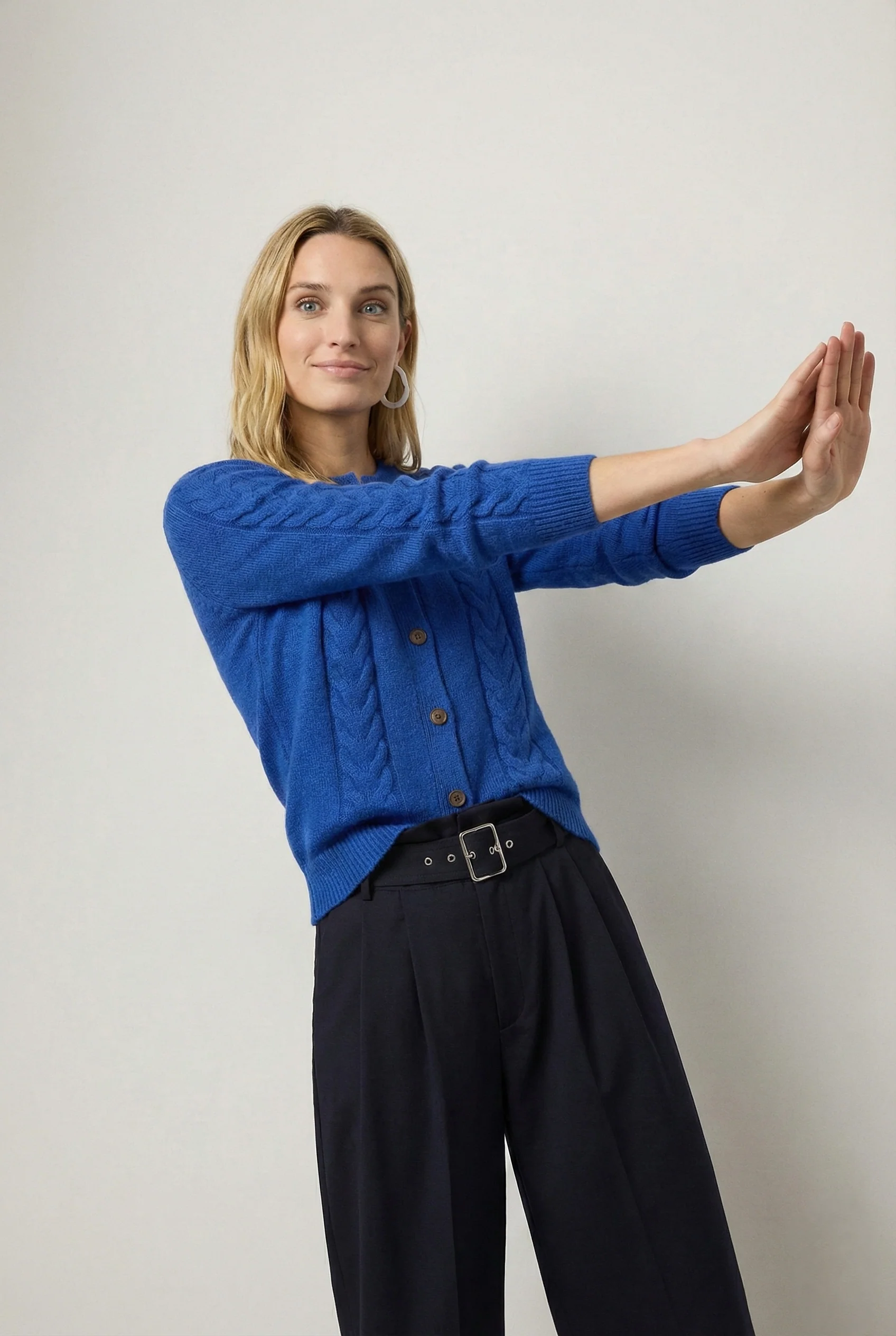 Madeline Cable-Knit Cashmere Cardigan - Image 9